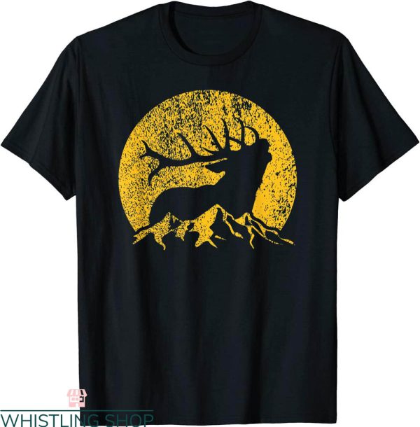 Bow Hunting T-Shirt American Elk Hunter Dad Vintage Retro