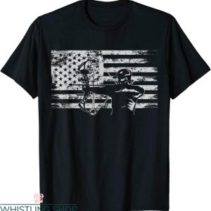 Bow Hunting T-Shirt Hunting Archer American Flag Tee