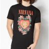Brandy Melville Nirvana T-shirt Floral Heart Nirvana T-shirt