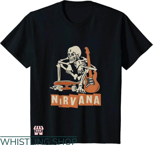 Brandy Melville Nirvana T-shirt Nirvana Skateboard Skeleton