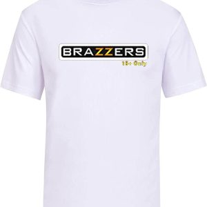 Brazzers T-Shirt 18+ Only Classic Logo Trendy Website Tee