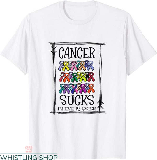 Cancer Sucks T-Shirt In Every Color Cancer Awareness Ribbon