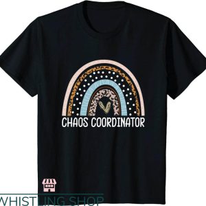 Chaos Coordinator T-shirt Boho Leopard Rainbow T-shirt