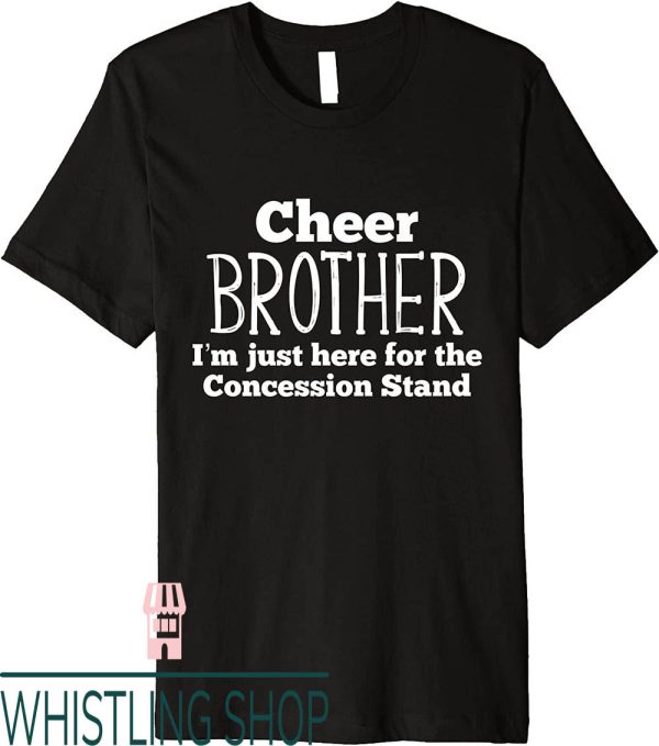 Cheer Brother T-Shirt Funny Sibling Cheerleader Son Cute
