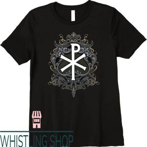 Chi Omega T-Shirt Christogram Jesus Symbol Ro Alpha Catholic
