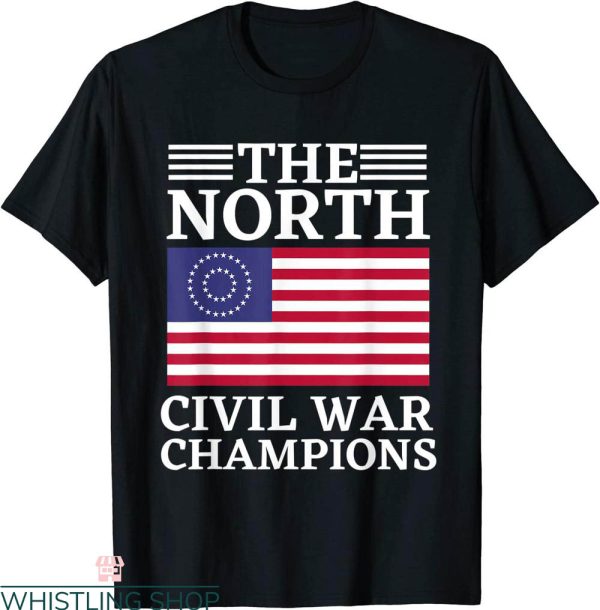 Confederate Flag T-Shirt American History North Civil War