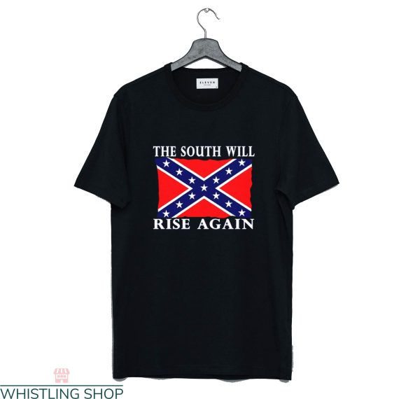 Confederate Flag T-Shirt The South Will Rise Again Vintage
