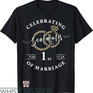 Couples Anniversary T-Shirt Celebrating The 1st Year Married