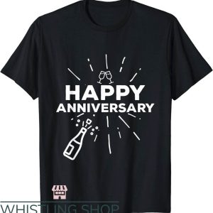 Couples Anniversary T-Shirt Cheers Happy Anniversary Gift