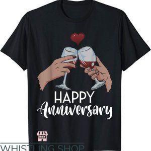 Couples Anniversary T-Shirt Happy Anniversary Day Love Gift