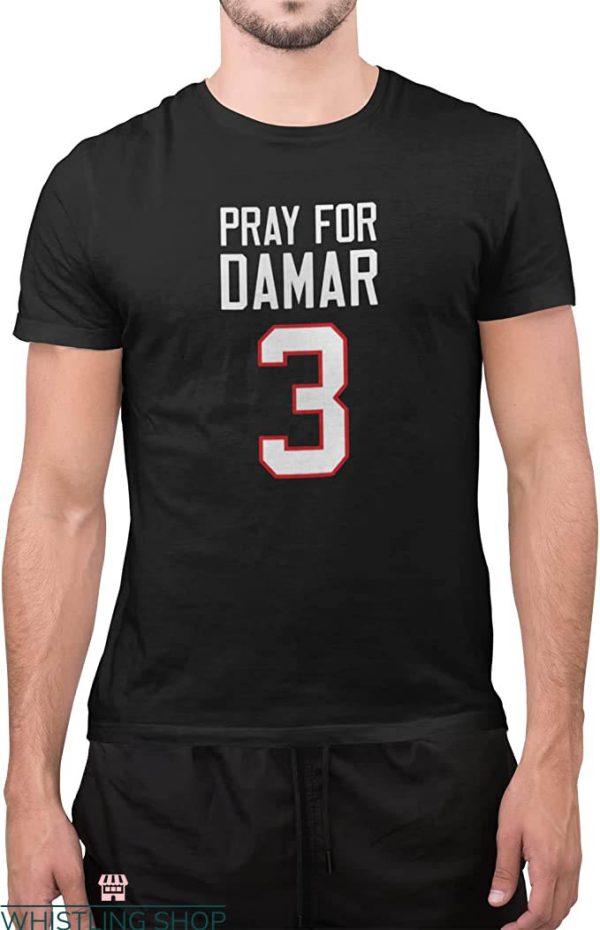 Damar Hamlin T-Shirt Pray For Damar 3 Buffalo Bills T-Shirt