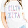 Delta Zeta T-Shirt Sorority Ombre Tail Tinsel