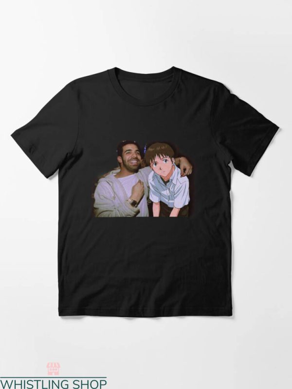Drake Evangelion T-Shirt Anime Style Funny Trendy Tee