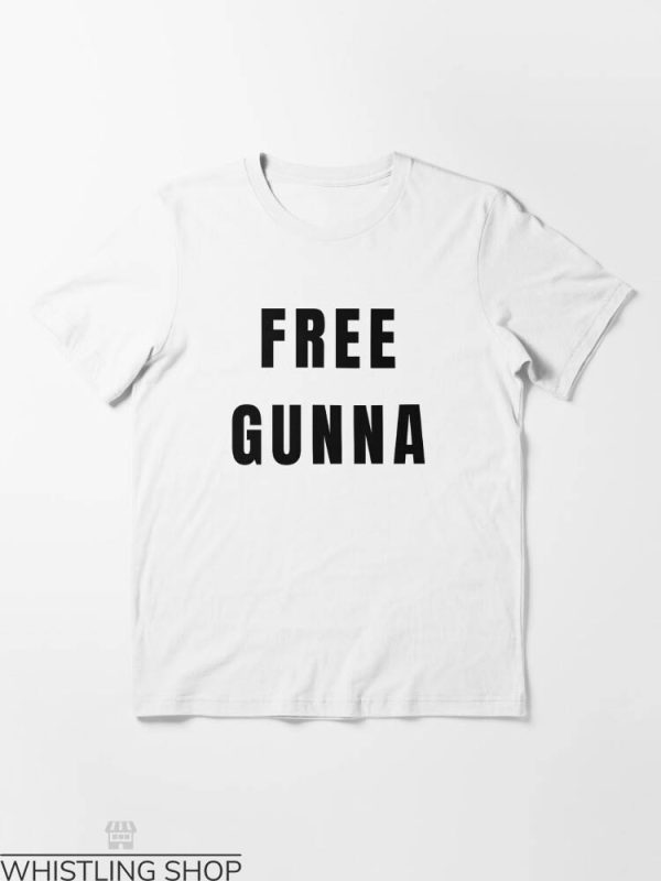 Free Gunna T-Shirt Classic Black Words YSL Trendy Tee