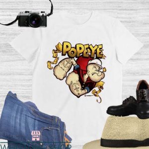 Gangster Popeye T Shirt Cartoon Vintage Popeye Shirt