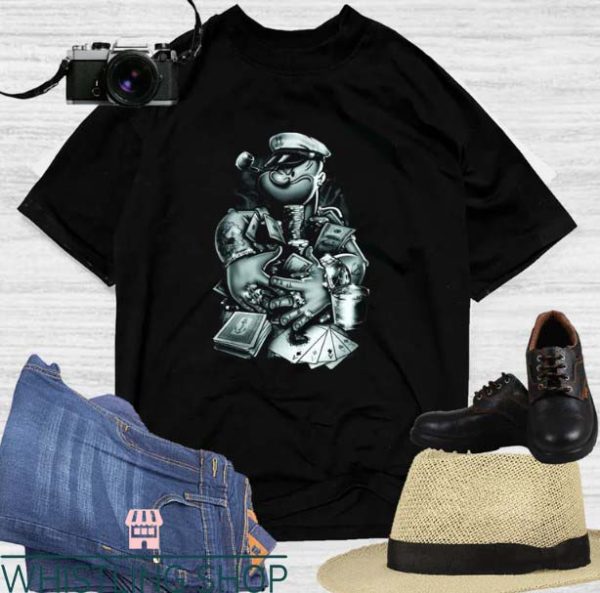 Gangster Popeye T Shirt Popeye Casino The Sailor Man Shirt