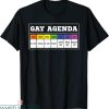 Gay Agenda T-Shirt Funny LGBT Schedule Pride Month Tee