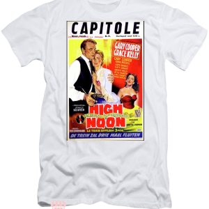 High Noon T-Shirt Gary Cooper Hugs Grace Kelly On Cover Page