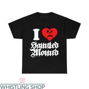 I Love Haunted Mound T shirt Horror Red Heart T shirt