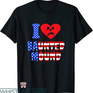 I Love Haunted Mound T-shirt USA Flag Haunted Mound T-shirt