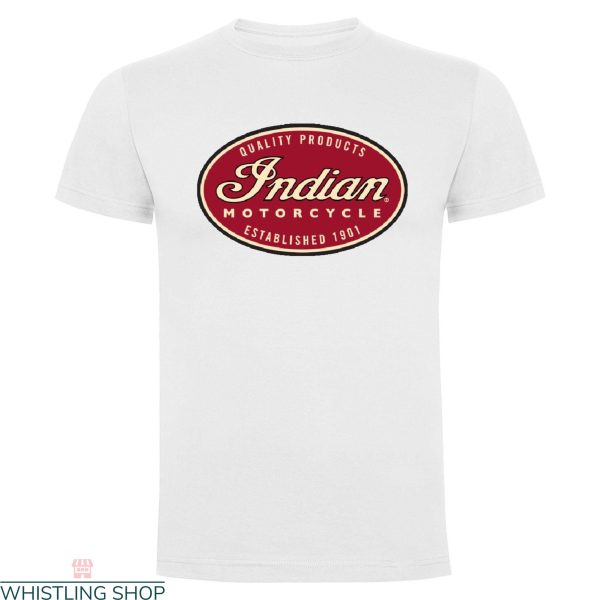 Indian Motorcycle T-Shirt Logo Classic Speed Vintage Tee