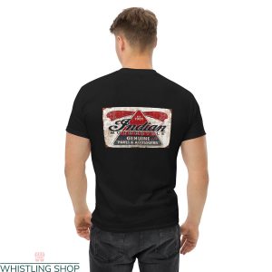 Indian Motorcycle T-Shirt Vintage Genuine Parts Sign Tee