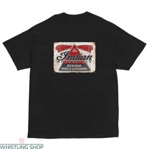 Indian Motorcycle T Shirt Vintage Genuine Parts Sign Tee 2