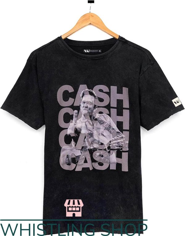 Johnny Cash Middle Finger T-shirt The Trending Rock Artist