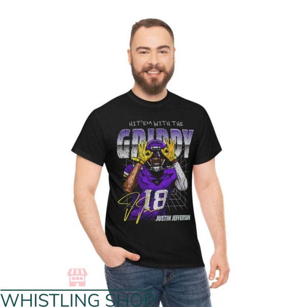 Justin Jefferson T-shirt Hit ’em With The Griddy T-shirt