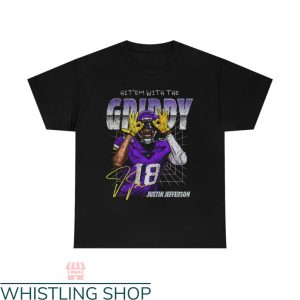 Justin Jefferson T shirt Hit em With The Griddy T shirt1