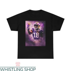 Justin Jefferson T-shirt Justin Jefferson Smile Face T-shirt