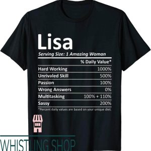 Lisa Leslie T-Shirt Nutrition Name Funny Christmas Gift Idea