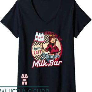 Mamas Boobery T-Shirt Mamas Milk Bar Girl With Milk Bottles