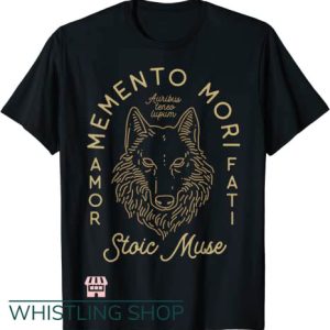 Memento Mori T Shirt Auribus Teneo Lupum Amor Fati Wolf Graphic