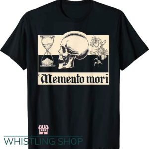 Memento Mori T Shirt Latin Phrase Stoicism Philosophy Philosopher