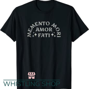 Memento Mori T Shirt Stoic Quote Amor Fati Stars Graphic T-Shirt
