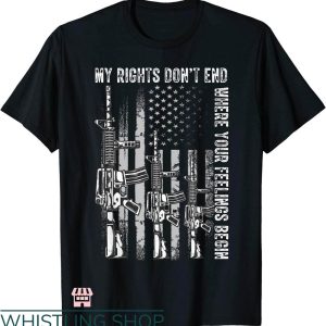 Mens Gun T-shirt Mens Gun My Rights Don’t End T-shirt