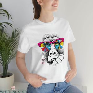 Mob Monkey T-Shirt Stay Cool Gangsta Animal Lover Tee