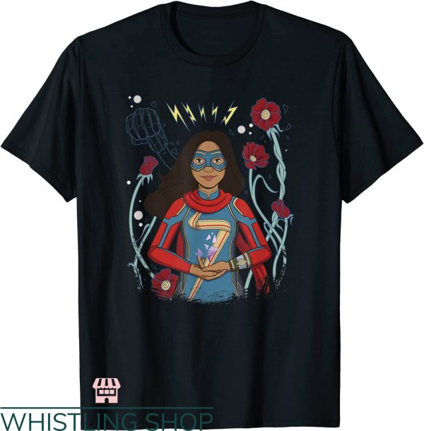 Ms Marvel T-shirt Ms Marvel Floral Hero T-shirt