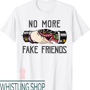 No New Friends T-Shirt Dishonest Tattoo Shake Hand Snake
