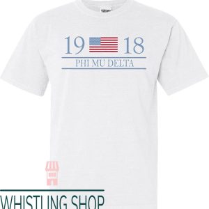 Phi Mu T-Shirt Flag Year Comfort Colors Fraternity Tee