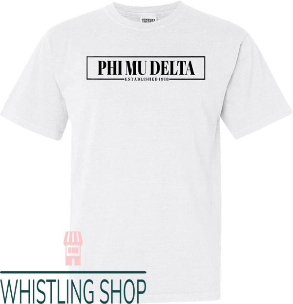 Phi Mu T-Shirt Fraternal Block Comfort Colors Fraternity