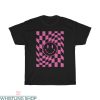 Pink Smiley Face T-Shirt Y2K Trendy Aesthetic Happy Face