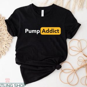 Pump Cover T Shirt Pump Addict Gym Workout Top T Shirt