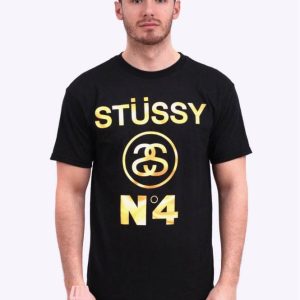 S&S T-Shirt Yellow Stussy N4 And S&S Circle Logo T-Shirt