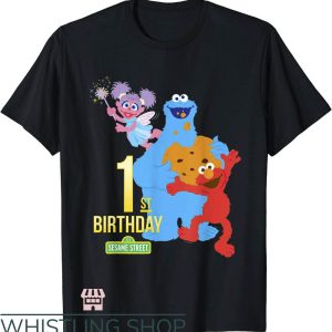 Sesame Street Birthday T-Shirt 1st Birthday With Friends