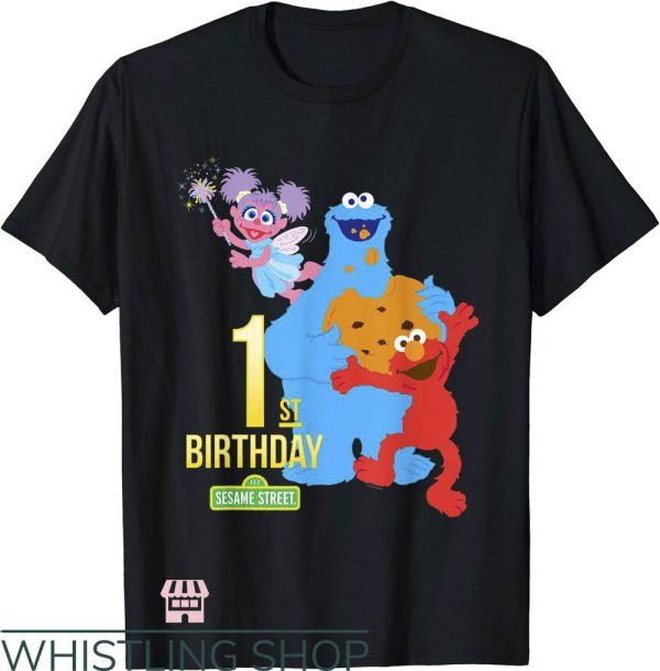 Sesame Street Birthday T-Shirt 1st Birthday With Friends