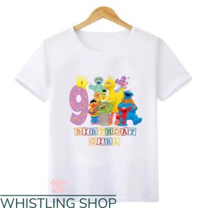 Sesame Street Birthday T-Shirt 9th Birthday Funny T-Shirt