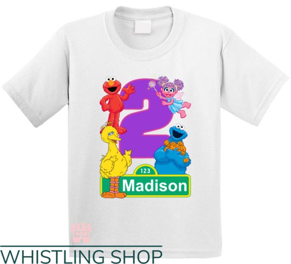 Sesame Street Birthday T-Shirt Happy Birthday 2 Years Old