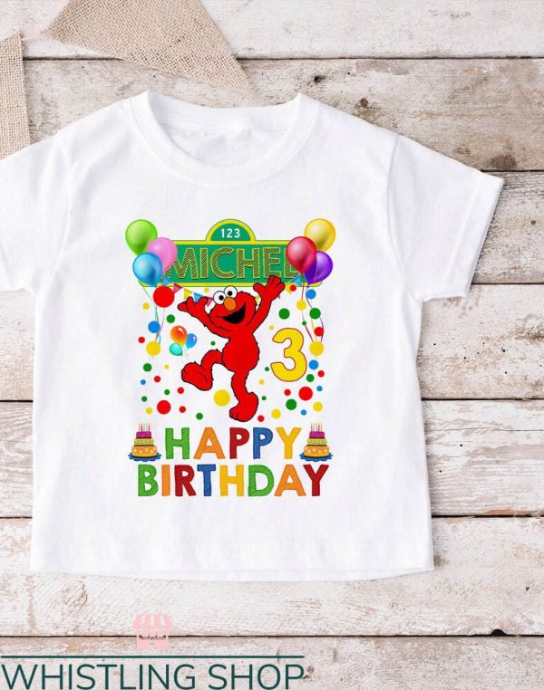 Sesame Street Birthday T-Shirt Happy Birthday 3rd Years Old